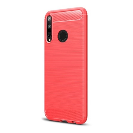 Gigapack Huawei P40 Lite E Gigapack Szilikon telefonvédő ütésállóság, karbon minta, PIROS