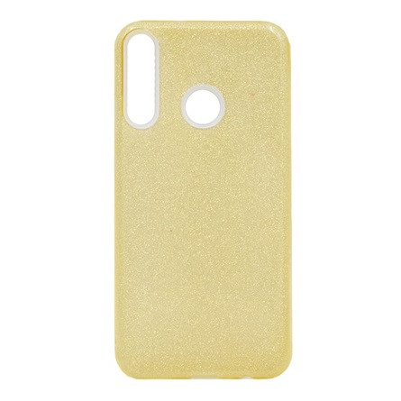 Gigapack Huawei P40 Lite E Gigapack Szilikon telefonvédő műanyag belső, csillogó hátlap, ARANY