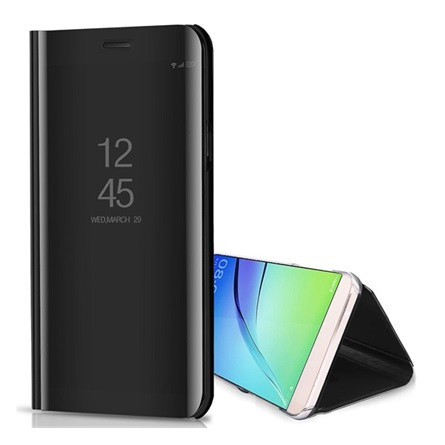 Gigapack Huawei Y8p Gigapack tok álló aktív FLIP, tükrös, FEKETE