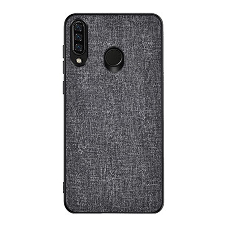 Gigapack Huawei Y6p Gigapack Szilikon telefonvédő ütésállóság, textil hátlap, SÖTÉTSZÜRKE