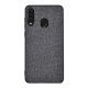 Gigapack Huawei Y6p Gigapack Szilikon telefonvédő ütésállóság, textil hátlap, SÖTÉTSZÜRKE