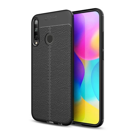 Gigapack Huawei P40 Lite E Gigapack Szilikon telefonvédő ütésállóság, varrás minta, FEKETE
