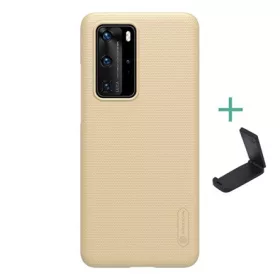  Nillkin Huawei P40 Pro 5G NILLKIN SUPER FROSTED műanyag telefonvédő gumírozott, érdes felület + asztali tartó, ARANY