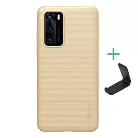   Nillkin Huawei P40 NILLKIN SUPER FROSTED műanyag telefonvédő gumírozott, érdes felület + asztali tartó, ARANY