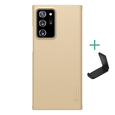 Nillkin Samsung Note 20 Ultra 5G NILLKIN SUPER FROSTED műanyag telefonvédő gumírozott, érdes felület + asztali tartó, ARANY