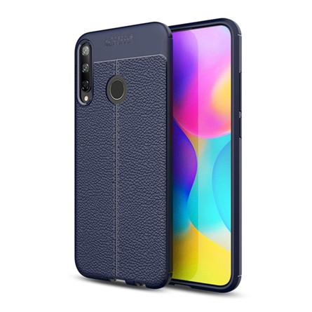 Gigapack Huawei P40 Lite E Gigapack Szilikon telefonvédő ütésállóság, varrás minta, SÖTÉTKÉK
