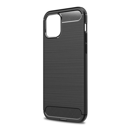 Gigapack iPhone 12 Pro Max Gigapack szilikon telefonvédő ütésállóság, karbon minta, FEKETE