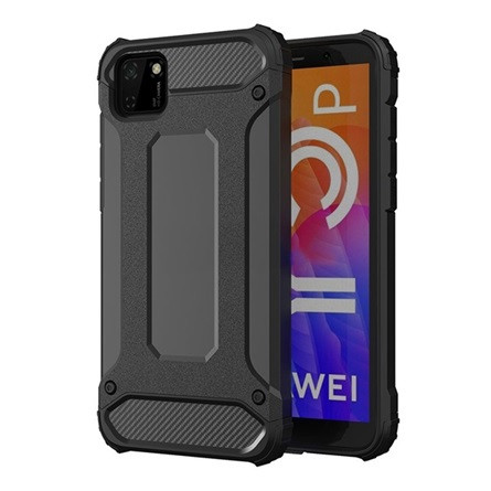 Gigapack Honor 9S Gigapack Defender szilikon telefonvédő ütésállóság, fémhatás, FEKETE