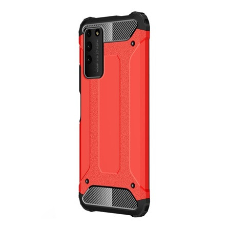 Gigapack Honor X10 5G Gigapack Defender szilikon telefonvédő ütésállóság, fémhatás, PIROS