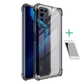   Imak Honor X10 5G IMAK szilikon telefonvédő ütésállóság, légpárnás sarok + képernyővédő fólia, FÜSTSZÍNŰ