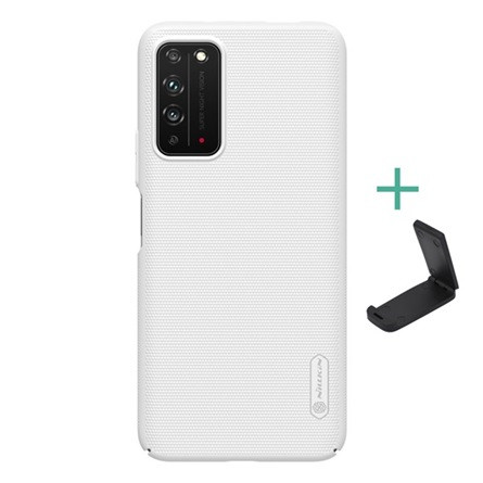 Nillkin Honor X10 5G NILLKIN SUPER FROSTED műanyag telefonvédő gumírozott, érdes felület + asztali tartó, FEHÉR