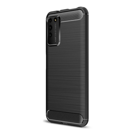 Gigapack Honor X10 5G Gigapack szilikon telefonvédő ütésállóság, karbon minta, FEKETE