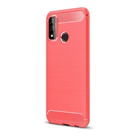 Gigapack Huawei P Smart (2020) Gigapack szilikon telefonvédő ütésállóság, karbon minta, PIROS