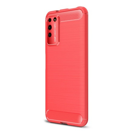 Gigapack Honor X10 5G Gigapack szilikon telefonvédő ütésállóság, karbon minta, PIROS