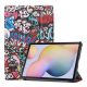 Gigapack Samsung Tab S8 LTE Gigapack Tok álló, bőr hatású aktív FLIP, graffiti, SZÍNES