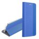 Gigapack iPhone 12 mini Gigapack tok álló, bőr hatású FLIP, textil minta, VILÁGOSKÉK