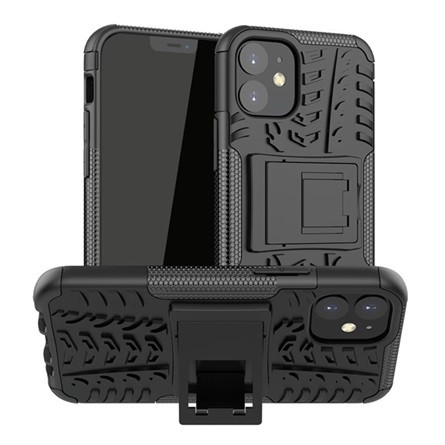 Gigapack iPhone 12 mini Gigapack Defender szilikon telefonvédő ütésállóság, autógumi, FEKETE