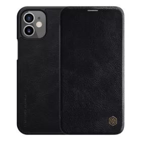   Nillkin iPhone 12 mini NILLKIN QIN tok álló, bőr hatású FLIP, kártyazseb, FEKETE