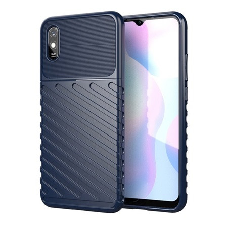 Gigapack Redmi 9A Gigapack Szilikon telefonvédő ütésállóság, dombor minta, SÖTÉTKÉK
