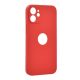 Gigapack iPhone 12 mini Gigapack szilikon telefonvédő matt, logó kivágás, PIROS