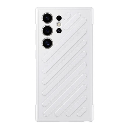 Designed For Samsung Samsung S24 Ultra 5G Designed for SAMSUNG műanyag telefonvédő ütésállóság, dombor minta, FEHÉR