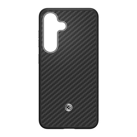 Spigen Samsung S25 SPIGEN ENZO ARAMID telefonvédő Magsafe, karbon minta, FEKETE/EZÜST
