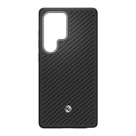 Spigen Samsung S25 Ultra SPIGEN ENZO ARAMID telefonvédő Magsafe, karbon minta, FEKETE/EZÜST