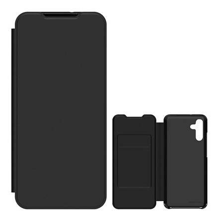 Designed For Samsung Samsung A05s 4G Designed for SAMSUNG tok álló aktív FLIP, kártyazseb, FEKETE