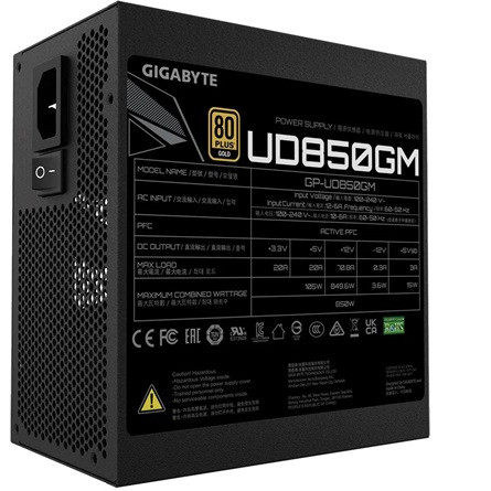 Gigabyte UD850GM ATX silent desktop tápegység 850W 80+ Gold BOX