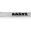 ZYXEL Switch 5x1000Mbps (4xPOE+), Fémházas Asztali, GS1200-5HPV3-EU0101F