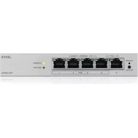   ZYXEL Switch 5x1000Mbps (4xPOE+), Fémházas Asztali, GS1200-5HPV3-EU0101F