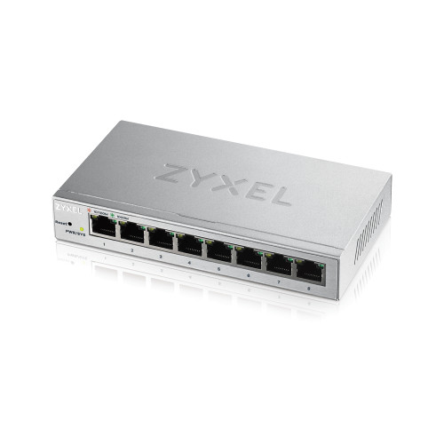 Zyxel GS1200-8HP, 8 Port Gigabit PoE+ webmanaged Switch, 4x PoE, 60 Watt