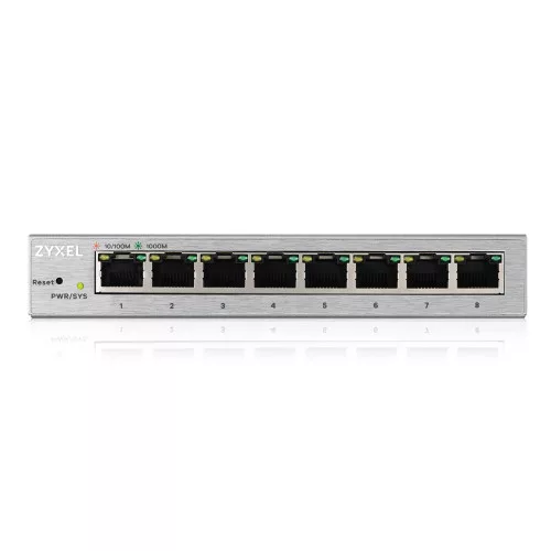 Zyxel GS1200-8HP, 8 Port Gigabit PoE+ webmanaged Switch, 4x PoE, 60 Watt
