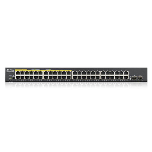 Zyxel GS1900-48HP v2, 48-port GbE L2 Smart Switch, 170 Watt rackmount