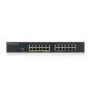 Zyxel GS1915-24EP, 24-port GbE, 12 port PoE, 130 Watt 802.3at, rackmount, fanles