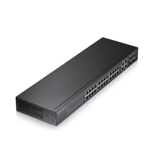 ZYXEL 28 Port Smart Managed Switch 24x Gigabit Copper and 4x Gigabit dual pers