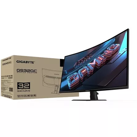 GIGABYTE Ívelt VA LED Monitor 31.5" GS32QC 2560x1440 2xHDMI/Displayport
