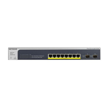 NetGear 8-PORT POE+ GB WEBMGD SWITCH 2 SFP PORTS IN