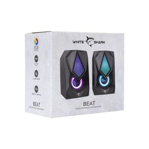 White Shark SPK White Shark GSP-619 BEAT 2.0 hangszóró 6W - RGB LED fényeffekt - fekete