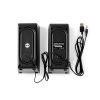 Nedis GSPR10020BK aktív gamer hangszóró 2.0, USB tápellátás, 3,5 mm jack, 18 W, Hangerőszabályozó