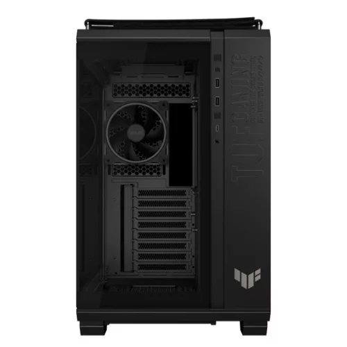 ASUS PER ASUS Ház TUF Gaming GT502, Tápegység nélkül, Fekete, Üvegfalú