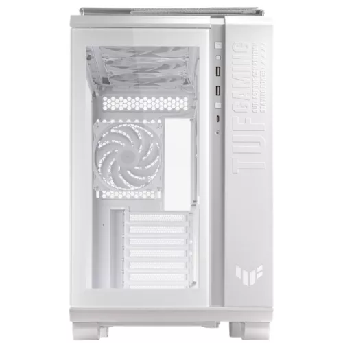 ASUS PER ASUS Ház TUF Gaming GT502 Plus, Tápegység nélkül, Fehér, Üvegfalú