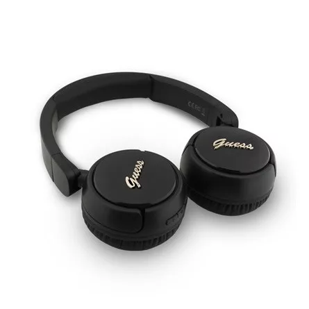 CG Mobile GUESS SCRIPT METAL LOGO bluetooth fejhallgató SZTEREO (v5.3, mikrofon, IPX4 vízálló) FEKETE