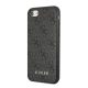 CG Mobile iPhone 8 4.7 GUESS 4G METAL GOLD LOGO műanyag telefonvédő textil hátlap SZÜRKE