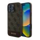 CG Mobile iPhone 16 Pro 5G GUESS 4G STRIPE műanyag telefonvédő textil hátlap BARNA