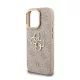 CG MOBILE iPhone 16 Pro GUESS 4G METAL LOGO STAND műanyag telefonvédő ütésállóság, kitámasztó, RÓZSASZÍN