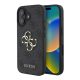 CG Mobile iPhone 16 5G GUESS 4G BIG LOGO szilikon telefonvédő ütésállóság, bőr hatású hátlap, FEKETE