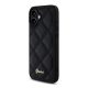 CG MOBILE iPhone 16 GUESS PU LEATHER QUILTED szilikon telefonvédő ütésállóság, rombusz, FEKETE