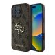 CG Mobile iPhone 16 Pro Max 5G GUESS 4G BIG LOGO szilikon telefonvédő ütésállóság, bőr hatású hátlap, BARNA