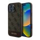 CG Mobile iPhone 16 Pro Max 5G GUESS 4G STRIPE műanyag telefonvédő textil hátlap BARNA